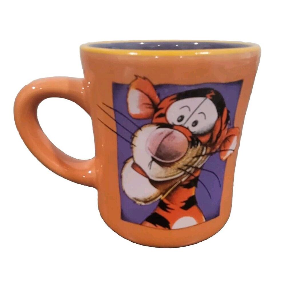 Disney Tigger orange and purple coffee mug cup